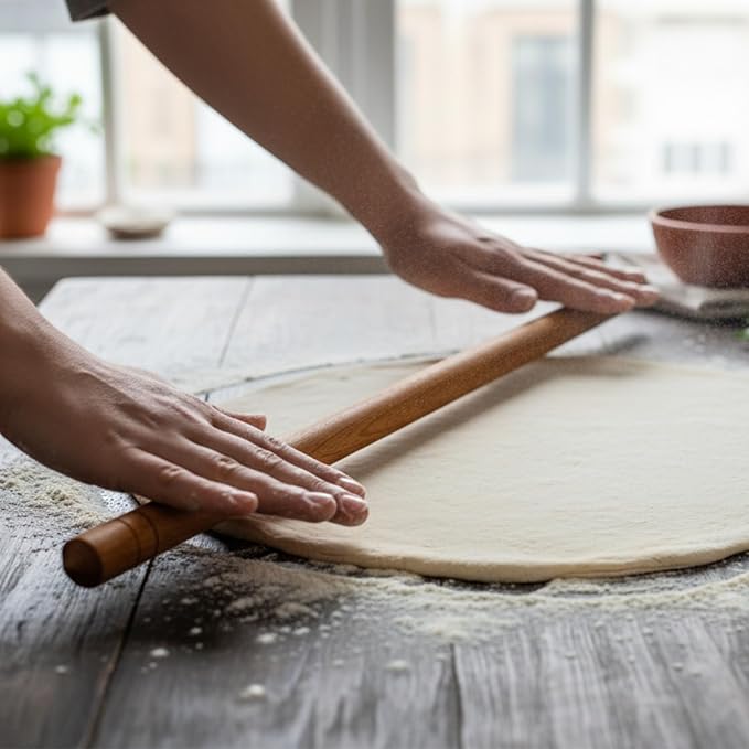 Beech Wood Non-Stick Oil Rolling Pin -Turkish Oklava-Infused Smooth Surface - Image 5