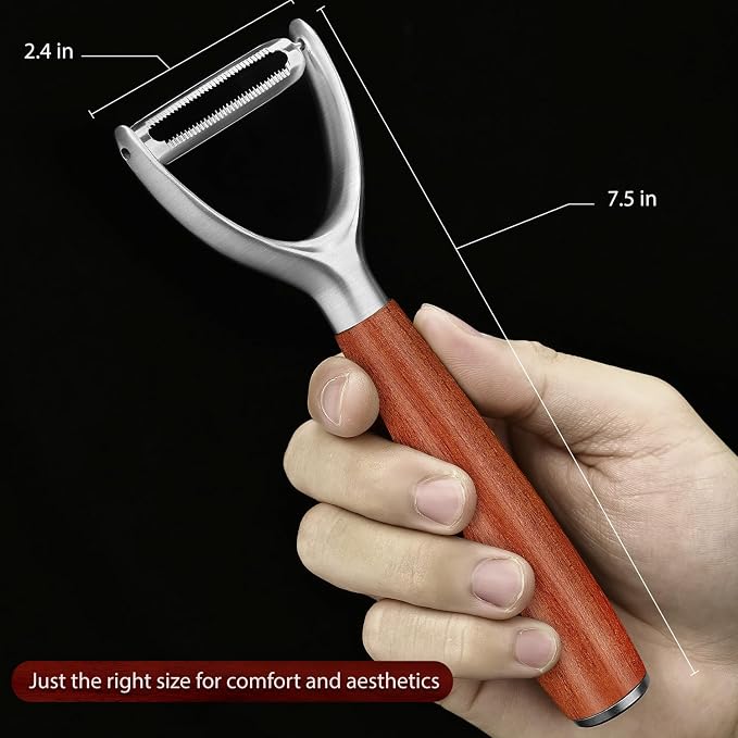 Premium high-end rosewood handle and 304 stainless steel serrated blade - Image 4