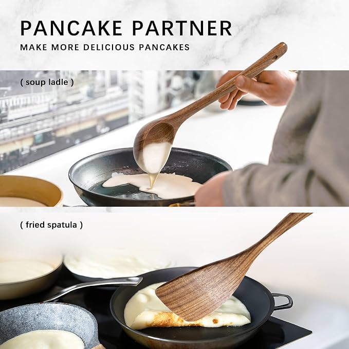 Wooden Spoons for Cooking, Nonstick Cooking Utensil Set - Image 5
