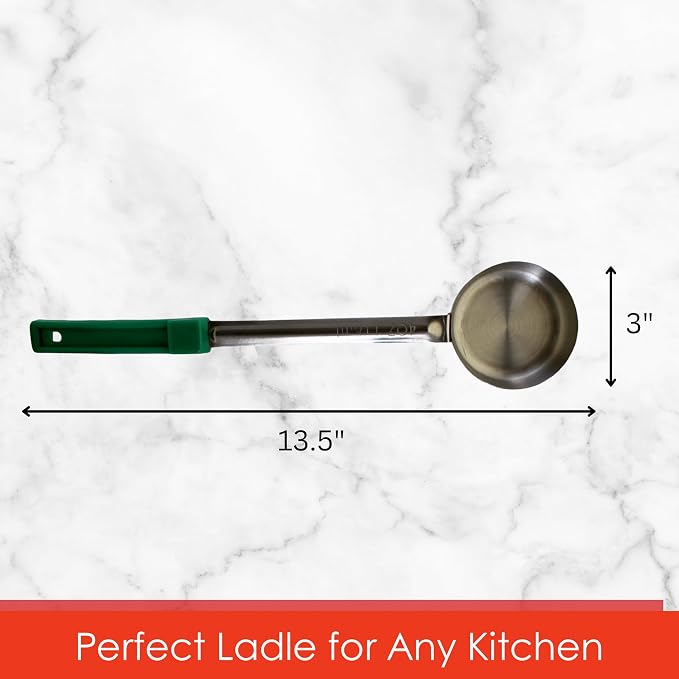 4 Ounce Solid Stainless Steel Portion Control Ladle Spoon - Image 4