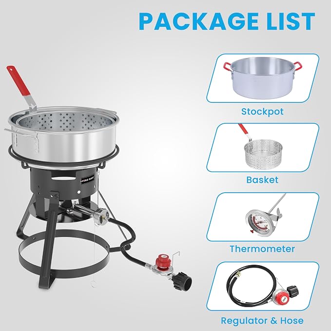 Fire Riot 10QT Outdoor Fish Fryer Kit – Heavy-Duty Aluminum Pot, 6.7QT Basket - Image 6