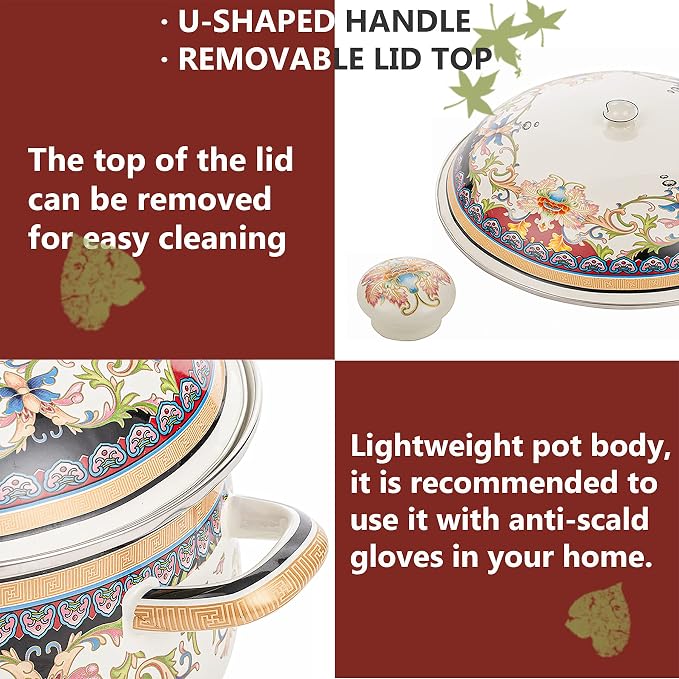 Nonstick Deep Enamel on Steel Stock Pot/Stockpot - Image 6