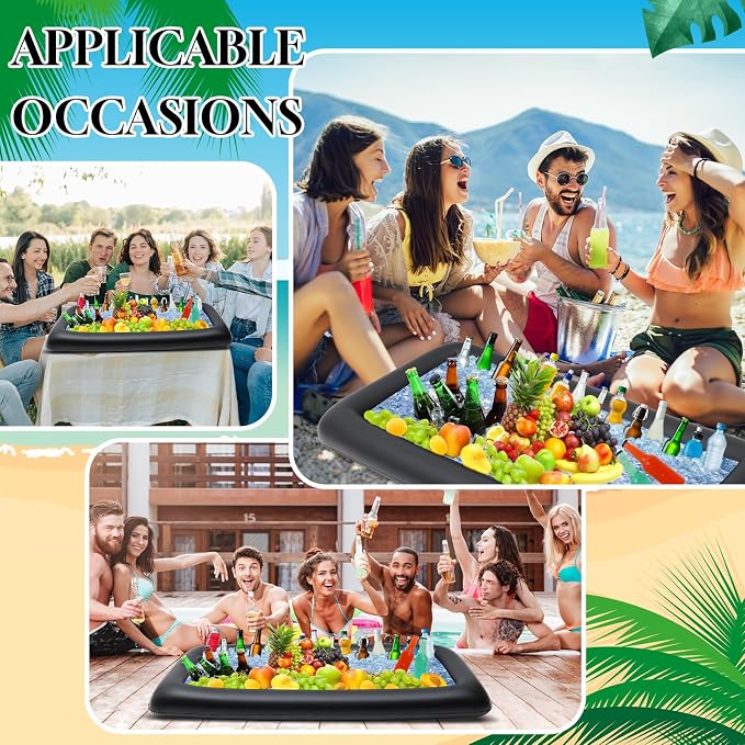 Leitee 3 Pcs Inflatable Serving Bar Kit Includes Salad Buffet Tray - Image 5