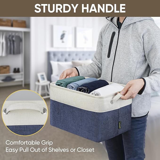BALEINE 2 Pack Fabric Closet Storage Bins - Image 8