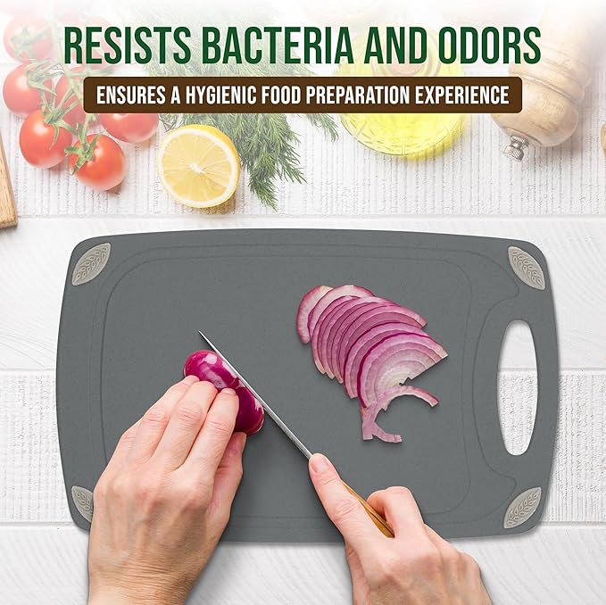 AXIOM CREATIONS 2-Piece Reversible Cutting Board Set Made from Natural Food - Image 6