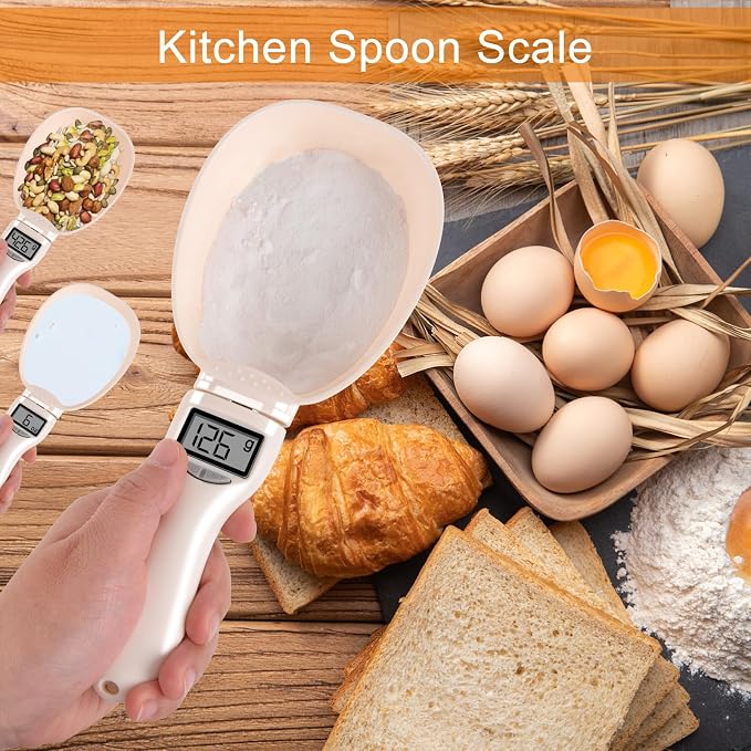 Digital Measuring Spoon, Weighing Food Measuring Scoop Scale, LCD Electronic - Image 2