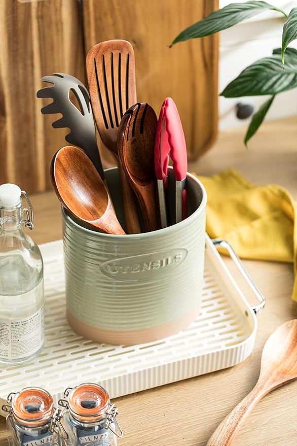 YHOSSEUN Kitchen Utensil Holder, Ceramic Utensil Holder - Image 5