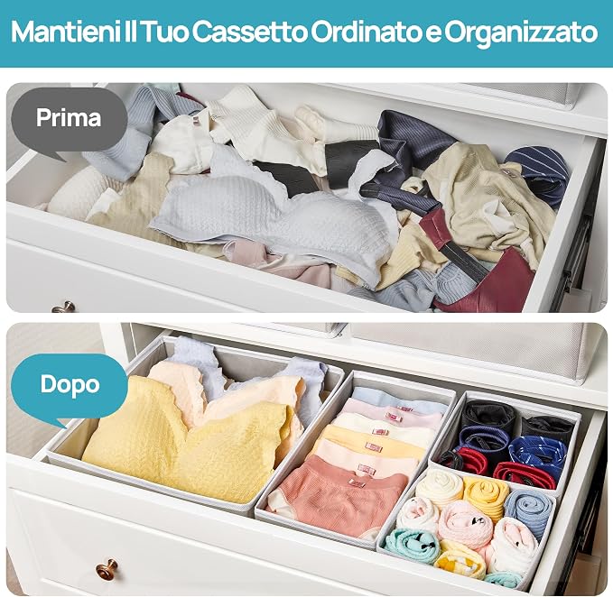 Vtopmart 12 Pack Baby Clothes Organizer, Dresser Drawer Organizer - Image 3