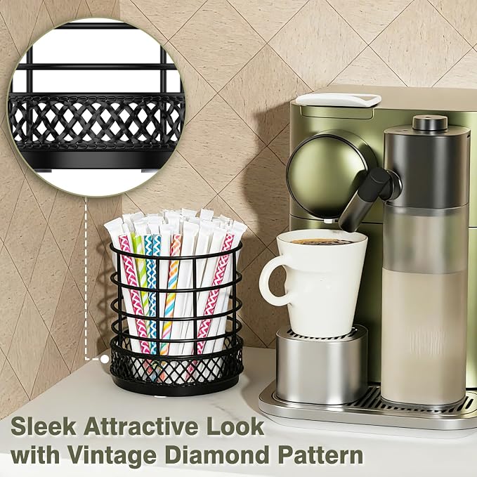 Metal Kitchen Utensil Holder for Kitchen Counter-5.43 x 5.98 inch, Fork & Knife - Image 3