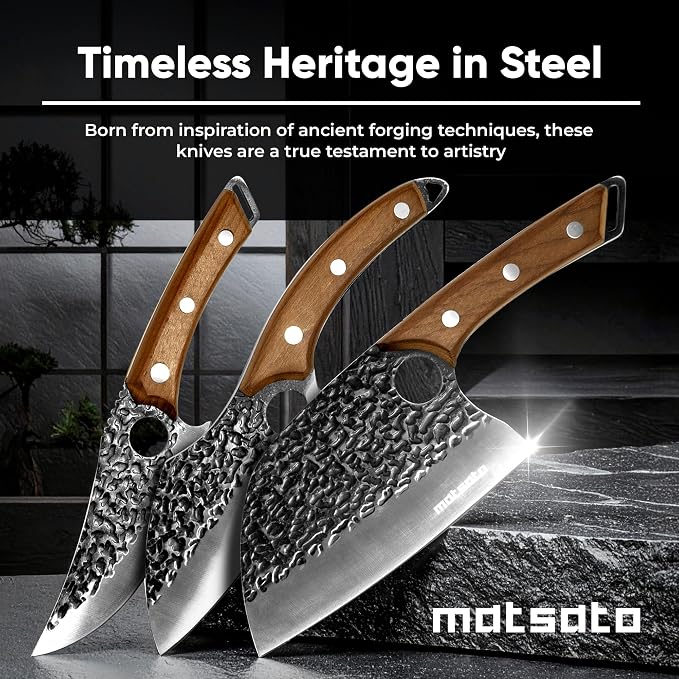 Matsato Knife Set 3-Piece Kitchen Knives, Cooking Chef Knife Set, Kitchen And - Image 2