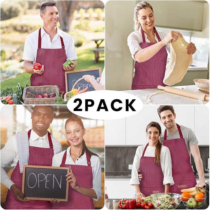 BeLuyi 2 Pack Adjustable Bib Apron - Image 7