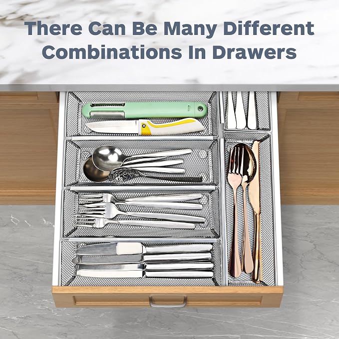 Smgmg Silverware Drawer Organizer, Cutlery Drawer Organizer, 6 Pack Utensil - Image 5