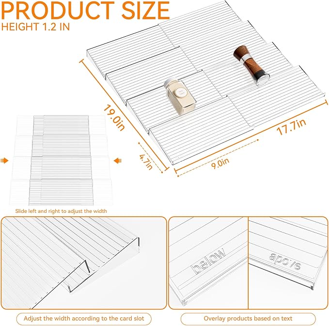 Yieach 8 Pack Adjustable Narrow Spice Rack - Image 3