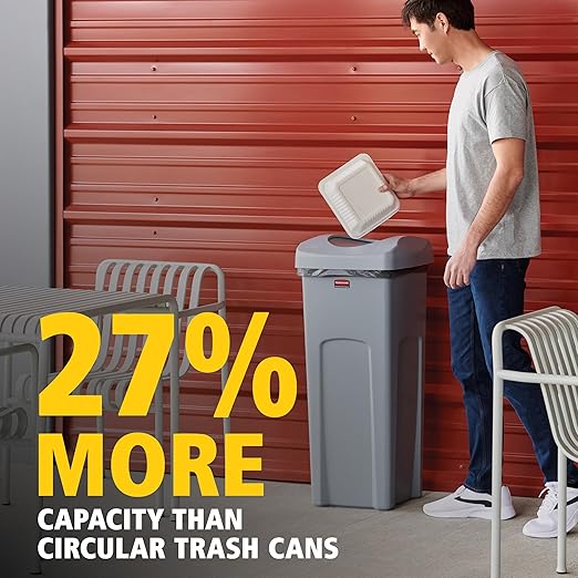 Rubbermaid Commercial Products Square Trash/Garbage Container - Image 4