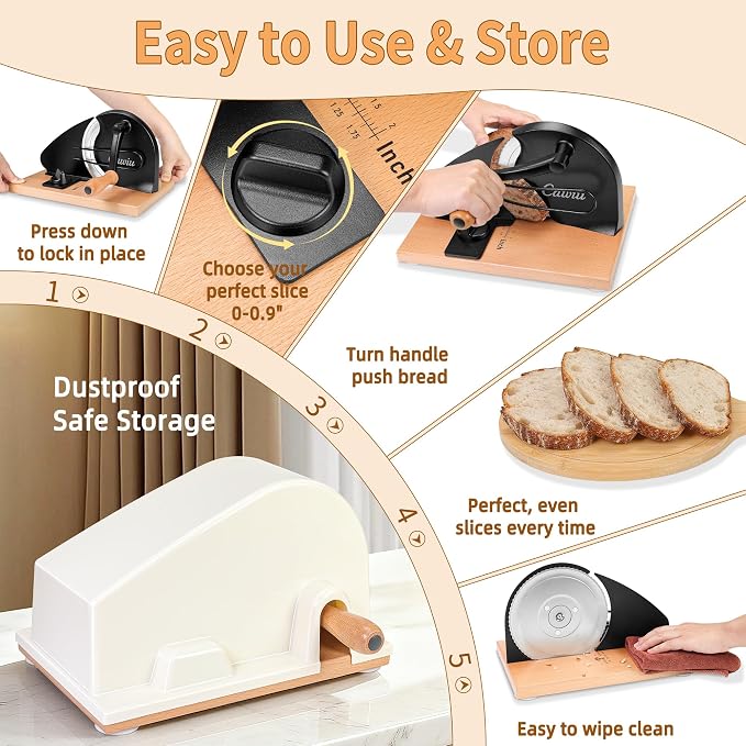 CAWIU Upgraded Manual Bread Slicer - Image 5