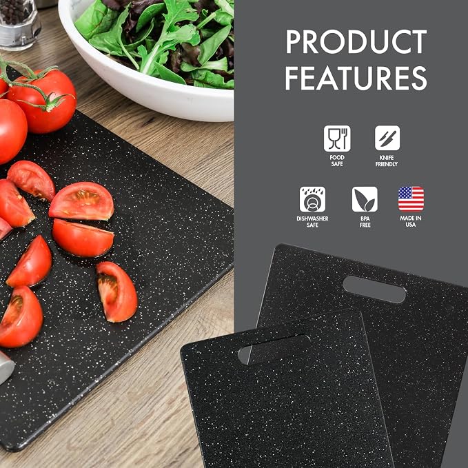 Dexas Superboard Pastry Board and Cutting Boards, Set of Two, Midnight Granite - Image 5
