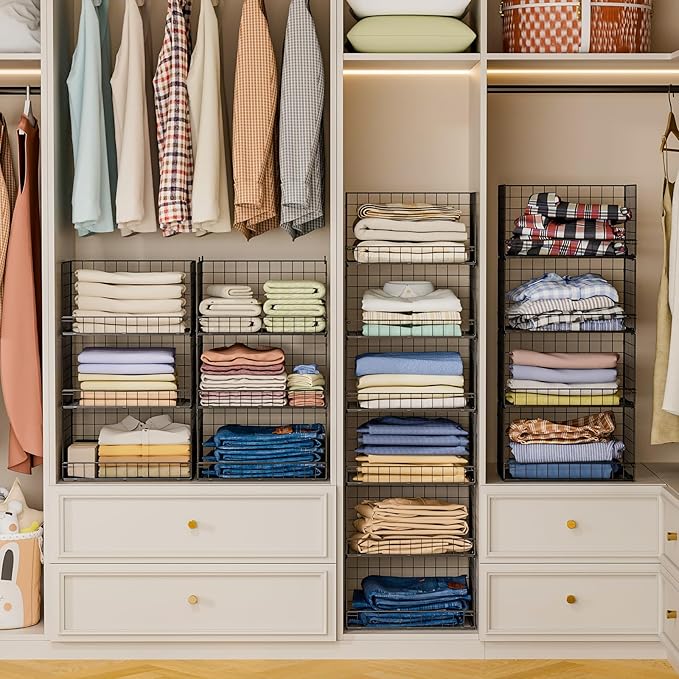 Yociyoga 6-Tier Stackable Closet Organizers and Storage Shelves, Closet Shelf - Image 2