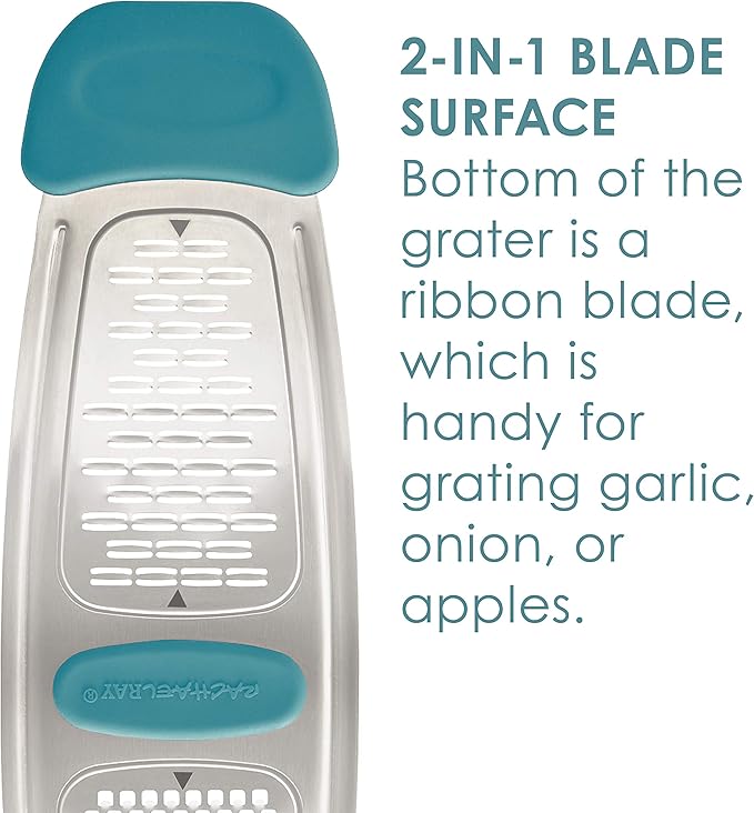 Rachael Ray 47901 Multi Stainless Steel Grater, Agave Blue - Image 4