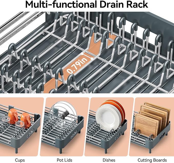 Urackify Stainless Steel Dish Drying Rack - Image 5