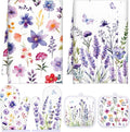 Spring Lavender Oven Mitts and Pot Holders Kitchen Dish Towels Set Purple by Sunnychicc