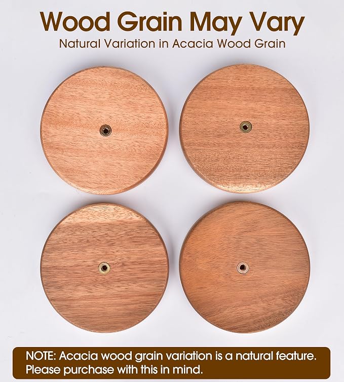 KitchLife Acacia Wooden Paper Towel Holder Countertop - Image 3