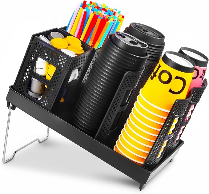 Cup and Lid Holder, Disposable Paper Cup Dispenser by BEABOO