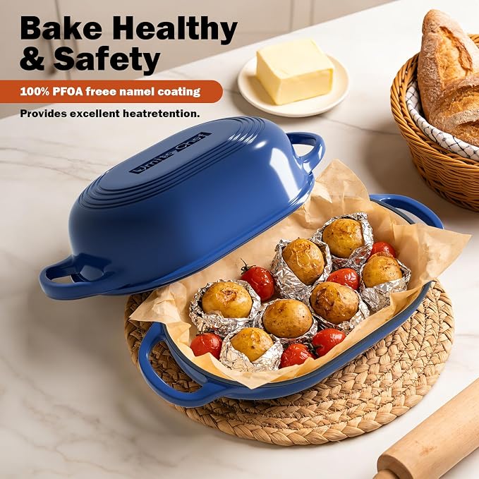 Enameled Cast Iron Dutch Oven for Bread Baking - Image 5