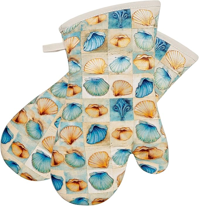 Oven Mitts Gloves 1 Pair Heat Resistant 480 ℉ Non Slip Clear Silicone Printed - Image 9