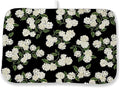Black Dish Drying Mat 18x24 Inch Green Vintage Floral Hydrangea Flower Drying by DAFENA