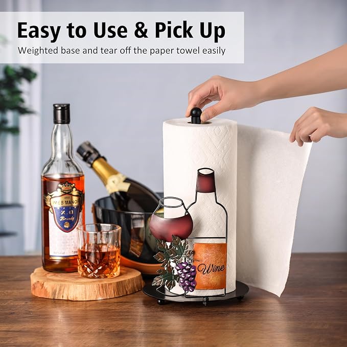 Wine Paper Towel Holder Countertop - Image 3