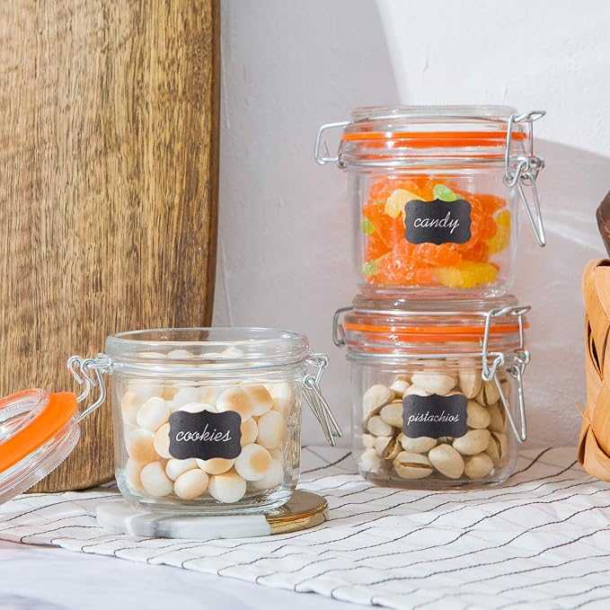 Encheng Glass Jars With Airtight Lids, 6 oz Mason Jars, Glass Jar With Leak - Image 6