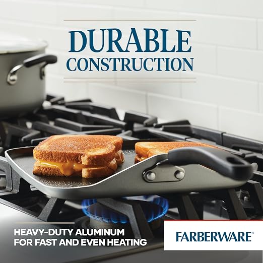 Farberware Cookstart DiamondMax Nonstick Square Deep Grill Pan/Griddle - Image 3