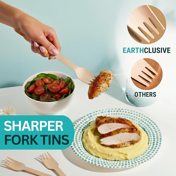 Disposable Wooden Forks For Eating - Image 2