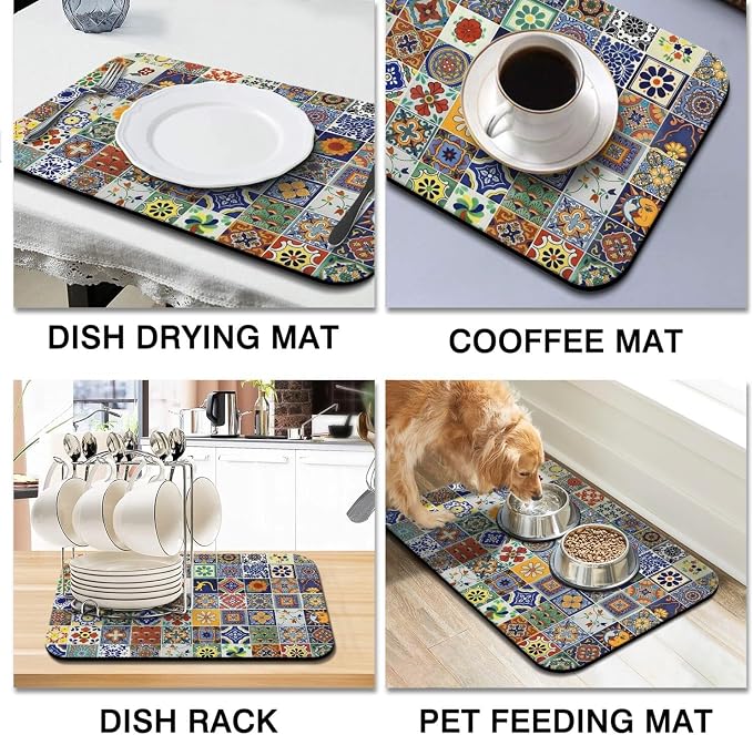 Dish Drying Mat for Kitchen Counter 2 Pack - Image 6