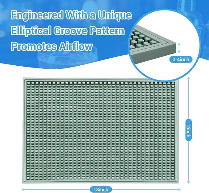 ZJWZLG Bar Mat - Premium 18"X12" Rubber Bar Mats - Image 2