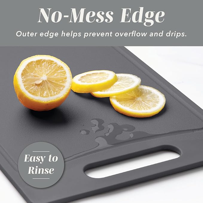 COOK WITH COLOR Non-Slip Cutting Board Set – Kitchen Essentials with Easy Grip - Image 4
