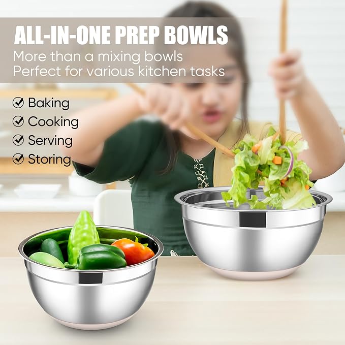 E-far Stainless Steel Mixing Bowls - Image 7