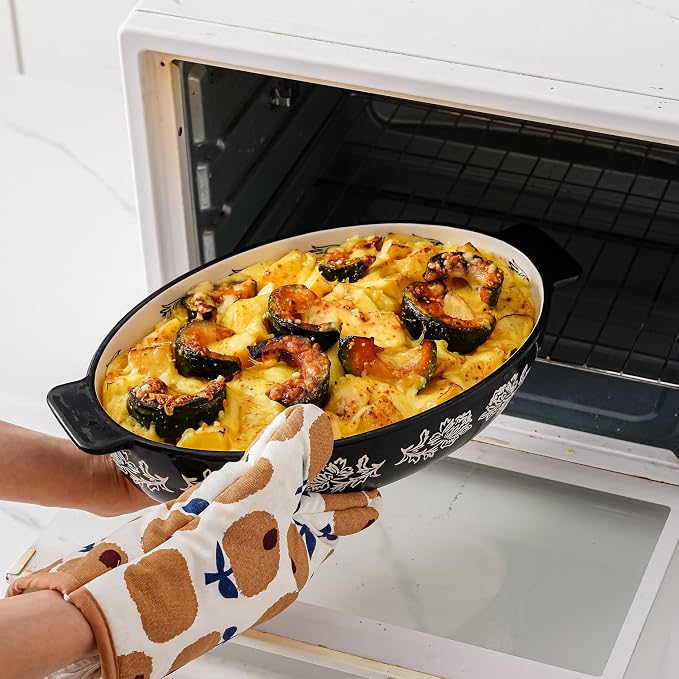 Wisenvoy Casserole Dish Baking Dish Ceramic Au Gratin Baking Dish Lasagna Pan - Image 5