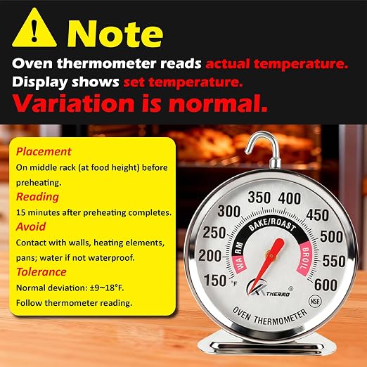 Oven Thermometer 150-600°F Pro Accurate Oven Temperature Gauge - Image 8