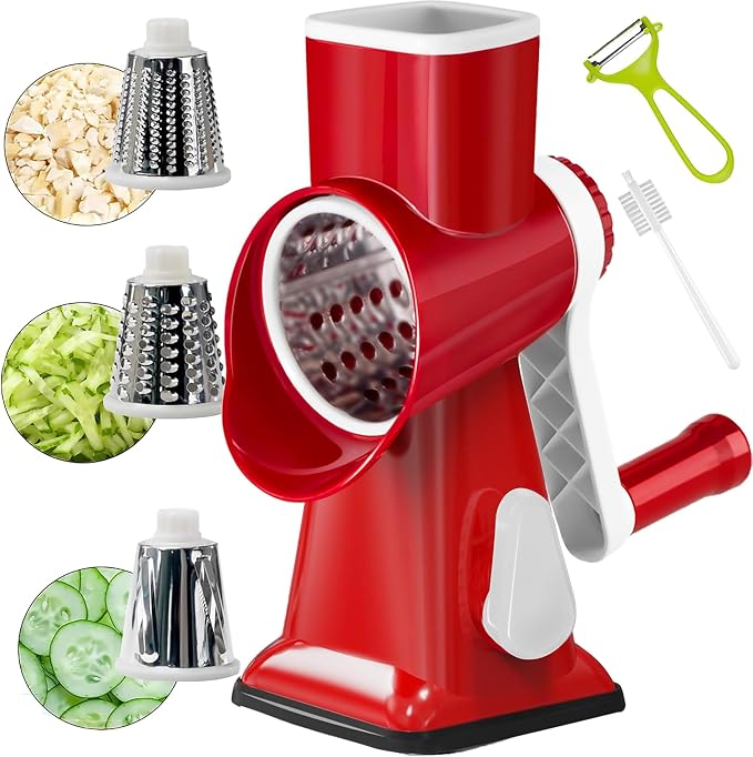 YOUCZON Rotary Cheese Grater Multi-Purpose Stainless Steel Cheese Shredder by YOUCZON