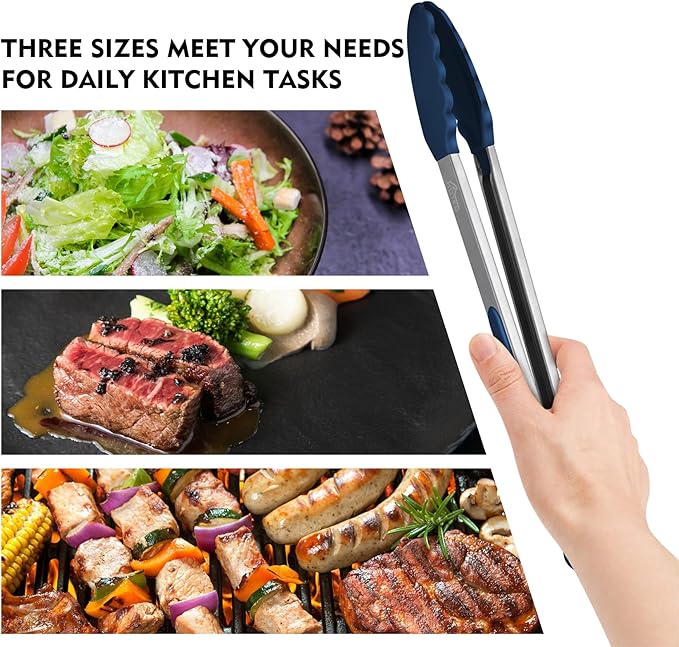 HOTEC Premium Stainless Steel Locking Kitchen Tongs - Image 8