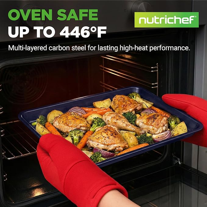 NutriChef 6-Piece Nonstick Baking Pans - Image 2
