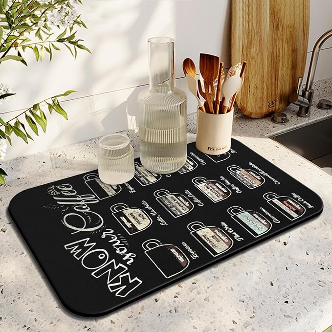Fun Coffee Mat 19inx12in, Coffee Bar Mat - Image 4
