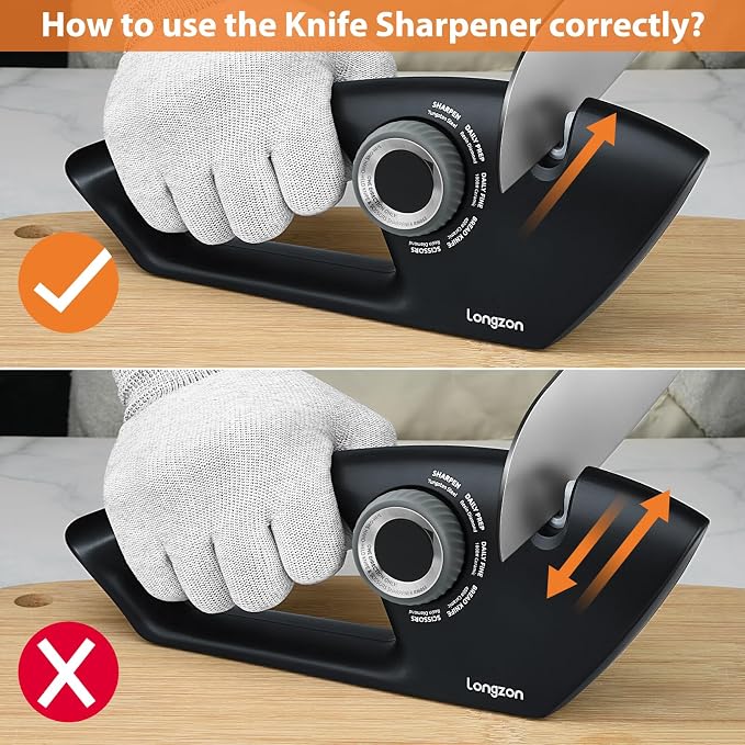 Longzon 6-in-1 Knife Sharpener 5 Stage - Image 4