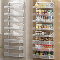 POKIPO Over the Door Pantry Organizer 8-Tier, Large Metal Door Spice Rack by POKIPO