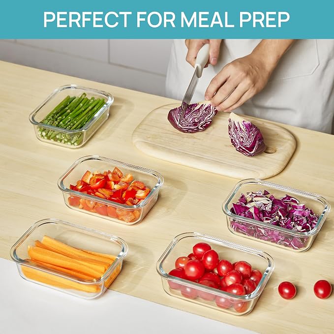 Vtopmart 5Pack 22oz Glass Storage Containers - Image 3