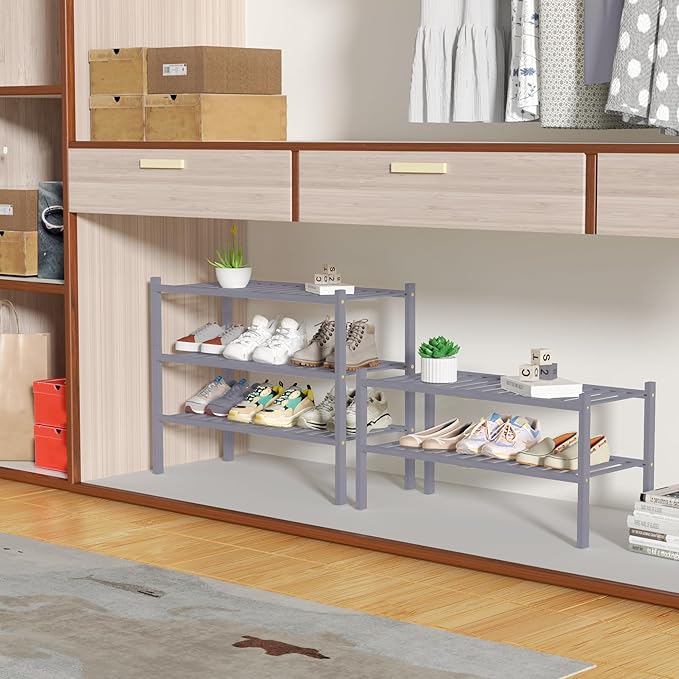 ROMGUAR CRAFT 3 Tier Bamboo Shoe Rack - Image 4