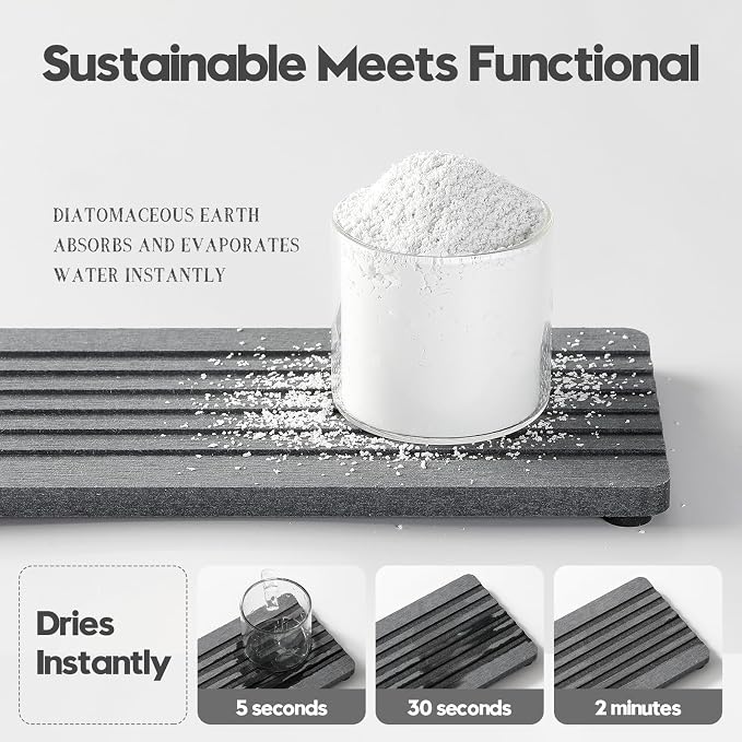 Razborci 2PCS Diatomite Quick Stone Drying Tray Mat - Image 3