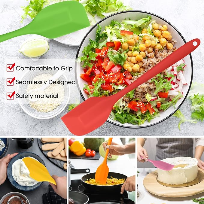 Irenare 24 Pcs Silicone Spatulas 11 Inch Large Rubber Spatulas Heat Resistant - Image 3