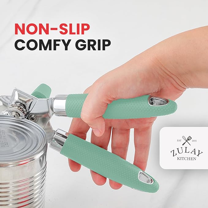 Zulay Kitchen Heavy Duty Stainless Steel Can Opener – Manual Can & Bottle Opener - Image 5